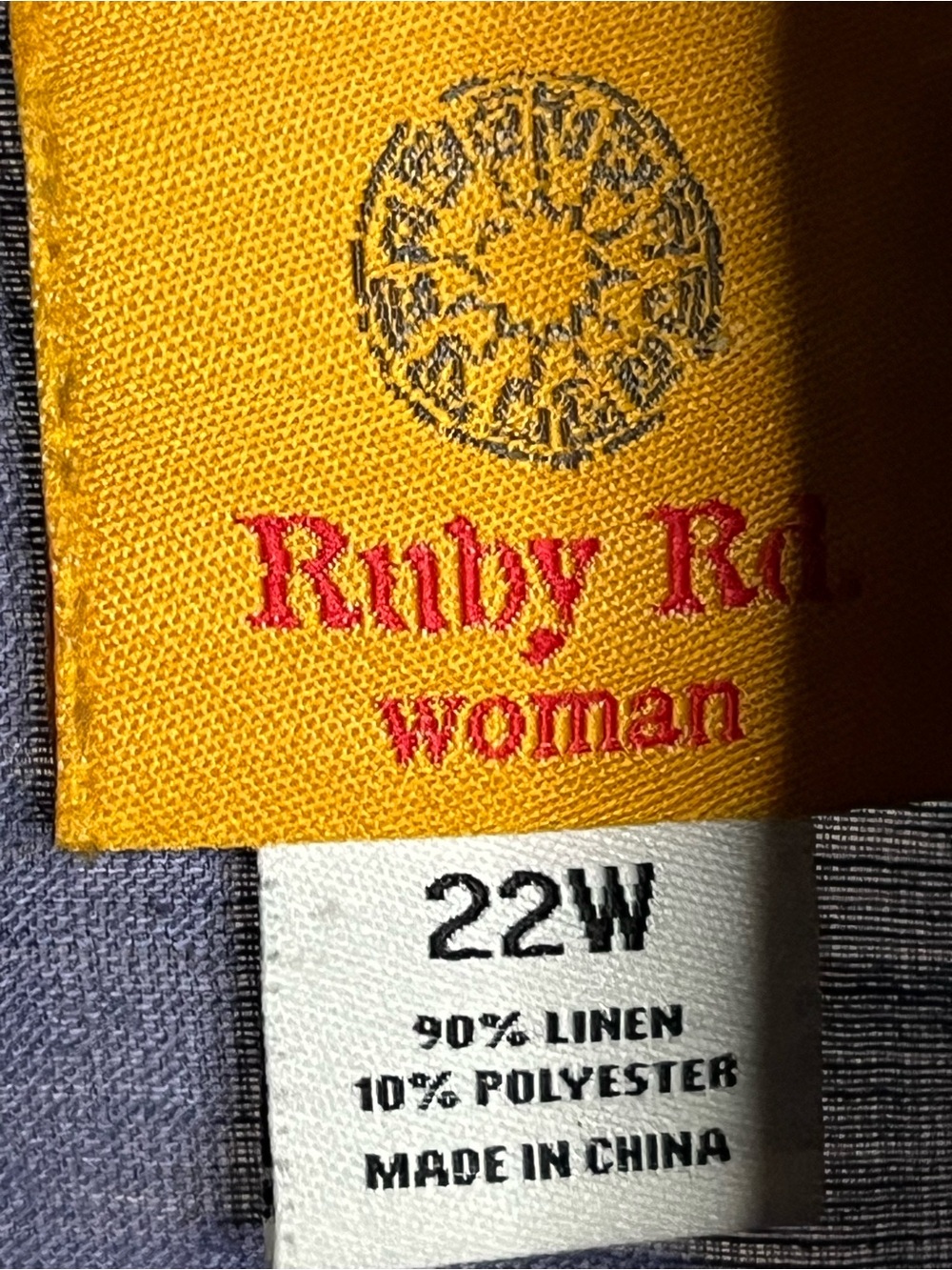 Ruby Rd. Iridescent Navy Zip-Front Utility Jacket - Picture 5 of 5